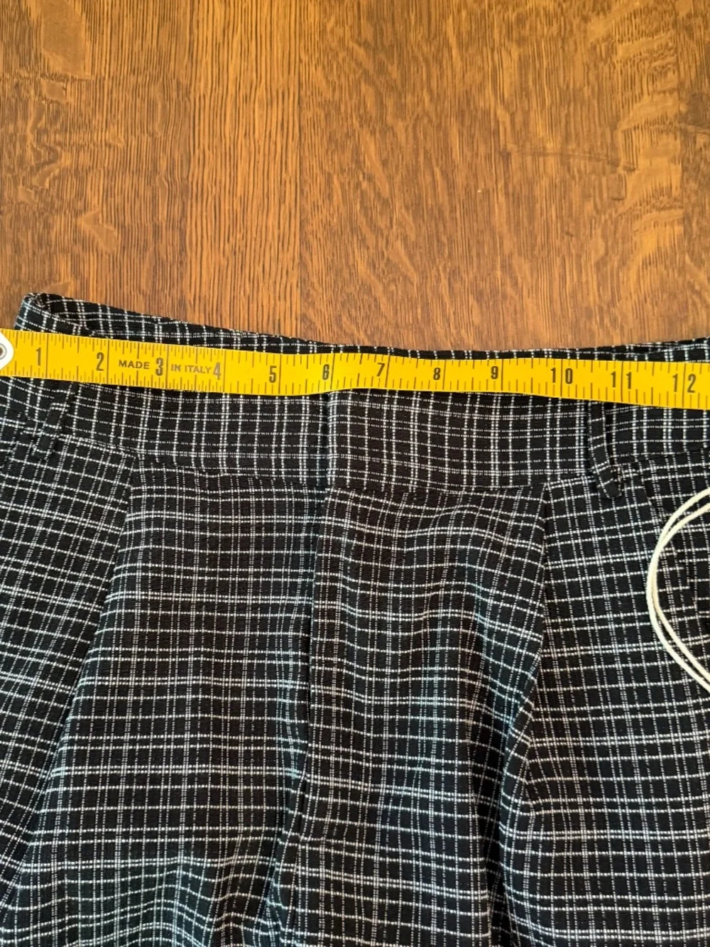 Lumière Black & White Windowpane Wide Leg Pants Size Small NWT - Picture 3 of 9